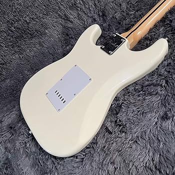 エレキギター クリーム/ブラック Amazon | エレキギター クリーム ホワイト カラー メイプル指板 ビッグ